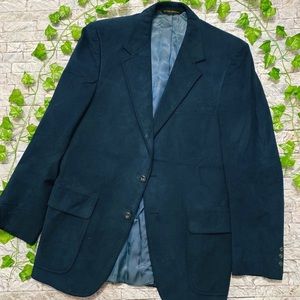Saks Fifth Ave Navy Suede Sport Coat